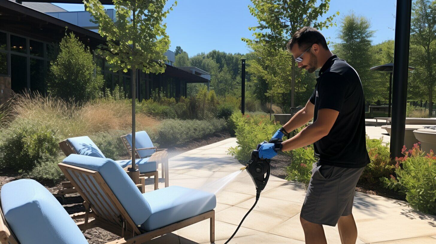 how to clean patio furniture mesh