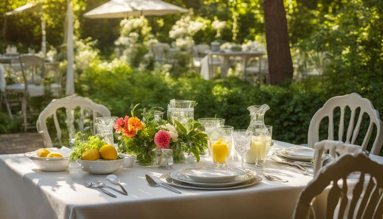 white outdoor dining sets