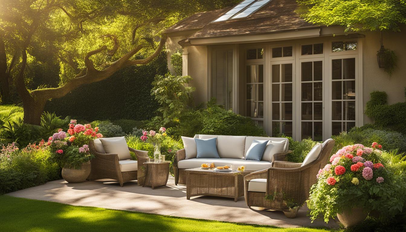 outdoor sofa table set